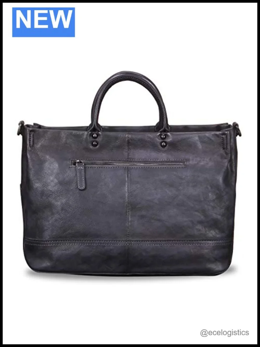 Genuine Leather Satchel Handbag Vintage Top Handle Shoulder Bag Large Women